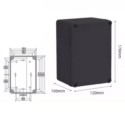 پیچ های پلاستیکی رنگ سیاه IP66 جعبه اتصال ضد آب و هوا پلاستیکی 170 * 120 * 100mm