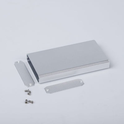 52 * 13 * 110mm قاب آلومینیوم تخت قابل سفارشی در رنگ نقره ای برای نصب PCB الکترونیک