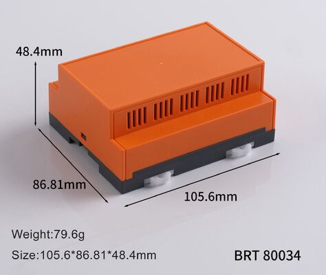 DIN Rail Enclosure BRT80034 105.6x86.8x48.4mm DIN Rail Box برای کنترل صنعتی و تامین برق